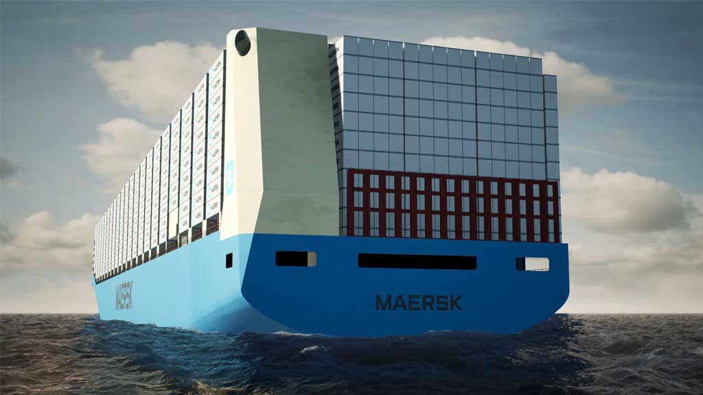 Maersk presenta el diseño de sus nuevos buques portacontenedores impulsados por metanol